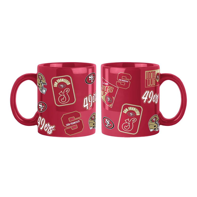 San Francisco 49ers 2-Pack 15oz. Color Mug Set