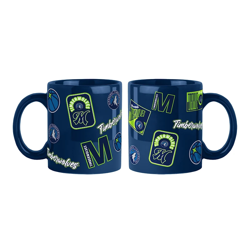 Minnesota Timberwolves 2-Pack 15oz. Color Mug Set