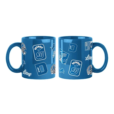 Detroit Lions 2-Pack 15oz. Color Mug Set