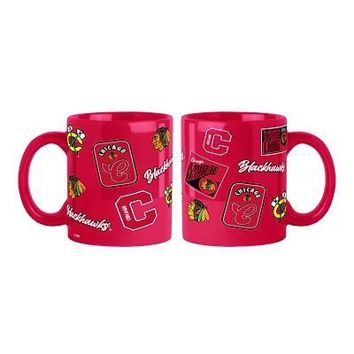 Chicago Blackhawks 2-Pack 15oz. Color Mug Set