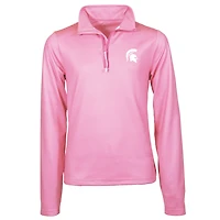 Girls Toddler Garb Pink Michigan State Spartans Mila Quarter-Zip Pullover