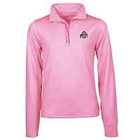 Girls Youth Garb Pink Ohio State Buckeyes Mila Quarter-Zip Sweatshirt