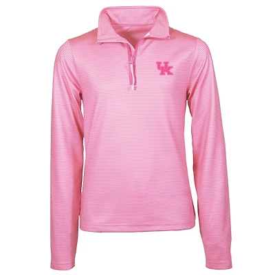 Girls Youth Garb Pink Kentucky Wildcats Mila Quarter-Zip Sweatshirt