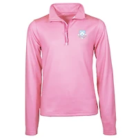 Girls Youth Garb Pink Columbia University Mila Quarter-Zip Sweatshirt