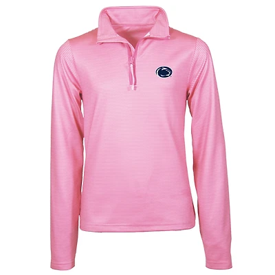 Girls Youth Garb Pink Penn State Nittany Lions Mila Quarter-Zip Sweatshirt