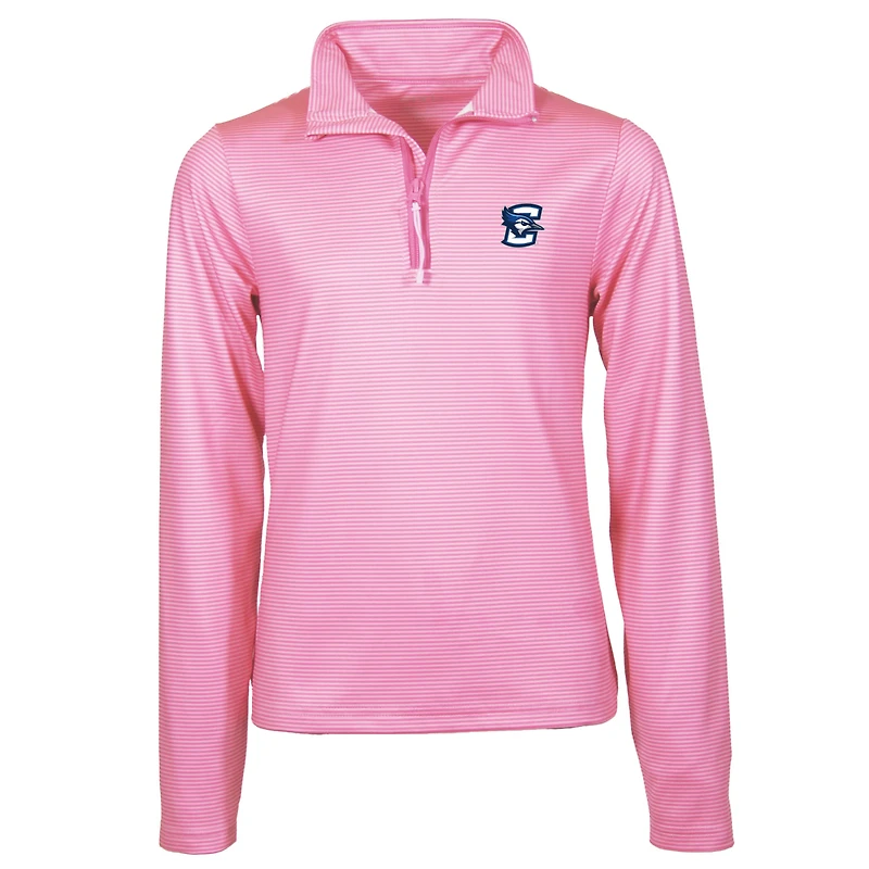 Girls Youth Garb Pink Creighton Bluejays Mila Quarter-Zip Sweatshirt