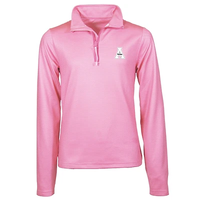 Girls Youth Garb Pink Appalachian State Mountaineers Mila Quarter-Zip Sweatshirt