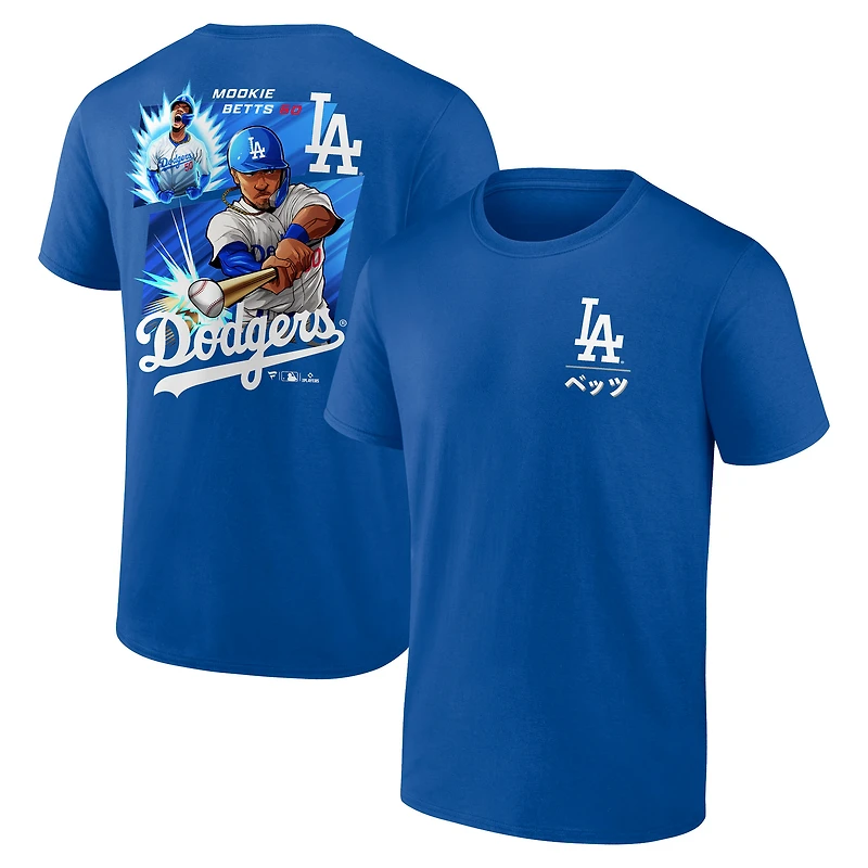 Men's Mookie Betts Royal Los Angeles Dodgers Anime Graphic T-Shirt