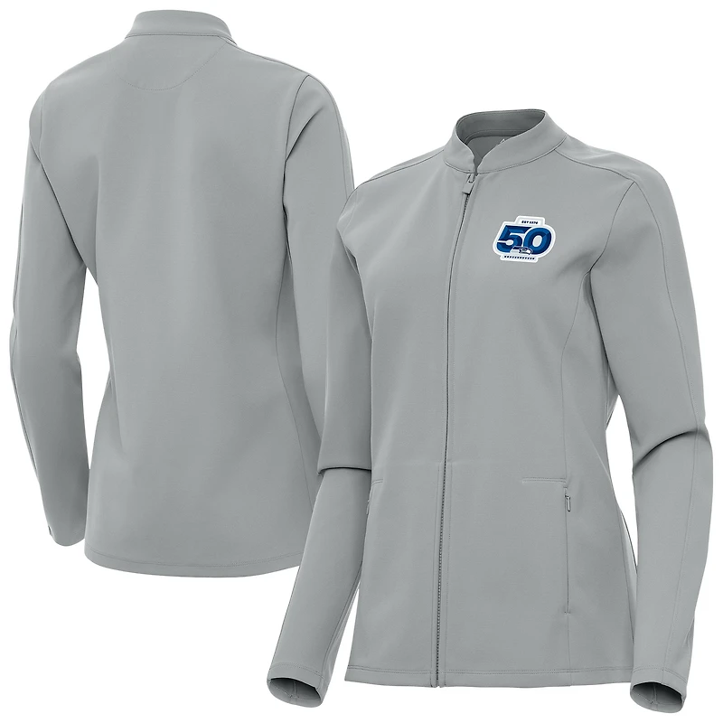 Women's Antigua  Gray Seattle Seahawks 50th Season Regard Full-Zip Jacket