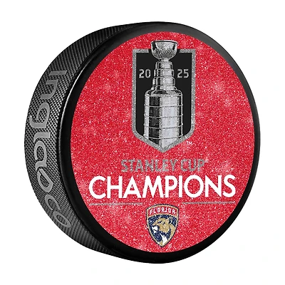 Florida Panthers Inglasco 2025 Stanley Cup Champions Glitter Hockey Puck