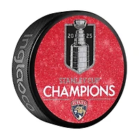 Florida Panthers Inglasco 2025 Stanley Cup Champions Glitter Hockey Puck