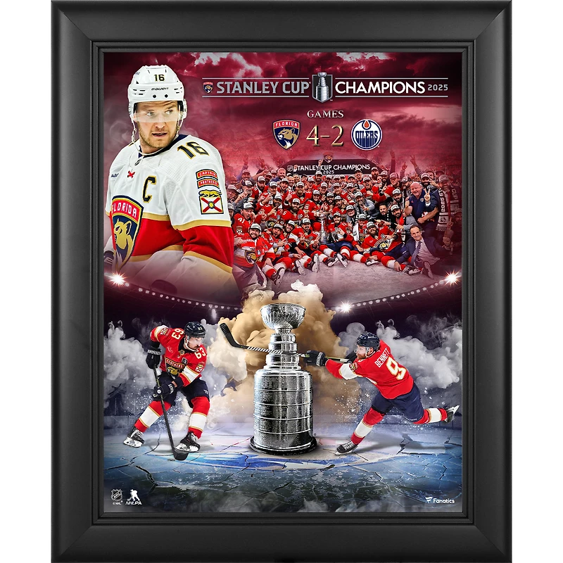Florida Panthers 2025 Stanley Cup Champions Framed 13" x 16" Collage