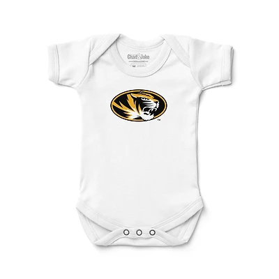 Newborn & Infant Chad Jake White Missouri Tigers Primary Logo Bodysuit