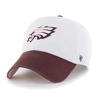 Unisex '47 Stone/Burgundy Philadelphia Eagles Love Letter Clean Up Adjustable Hat