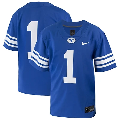 Youth Nike #1 Royal BYU Cougars Untouchable Replica Game Jersey