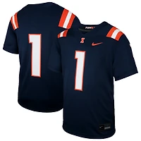 Youth Nike #1 Navy Illinois Fighting Illini  Untouchable Replica Game Jersey