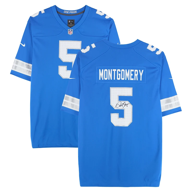 David Montgomery Detroit Lions Autographed Blue Nike Game Jersey