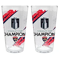 Florida Panthers 2025 Stanley Cup Champions 2-Piece 16oz. Pint Glass Set