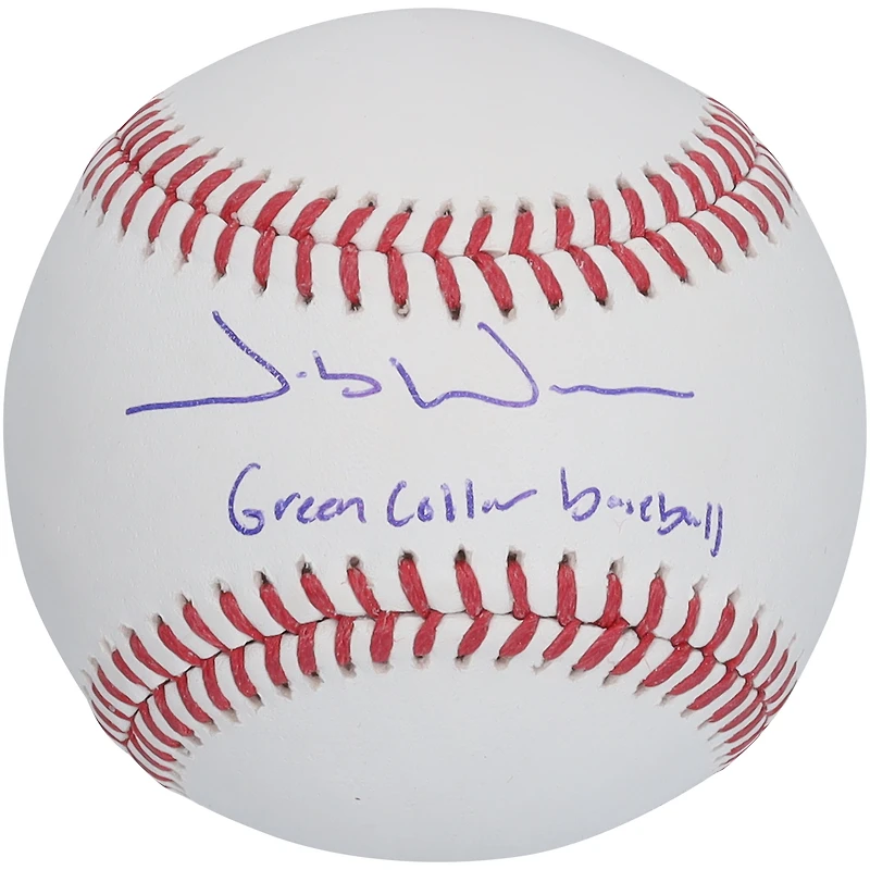 Jacob Wilson Athletics Autographed Baseball with "Green Collar Baseball" Inscription