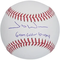 Jacob Wilson Athletics Autographed Baseball with "Green Collar Baseball" Inscription