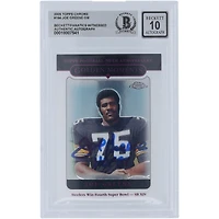 Joe Greene Pittsburgh Steelers Autographed 2005 Topps Chrome Golden Moments #164 Beckett Fanatics Witnessed Authenticated 10 Card with "HOF 87" Inscription
