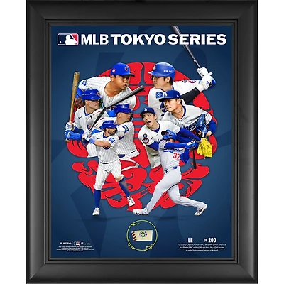2025 MLB Tokyo Series Framed 11" x 14" Collage with a Piece of Game-Used Baseball - Limited Edition of 200