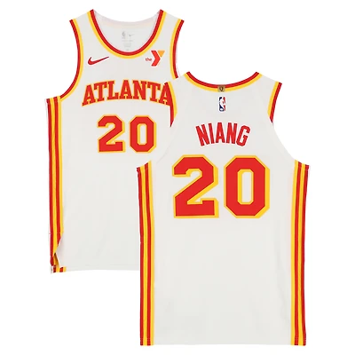 Georges Niang Atlanta Hawks Game-Used #20 White Nike Jersey vs. Orlando Magic on February 20, 2025 - Size 50+4