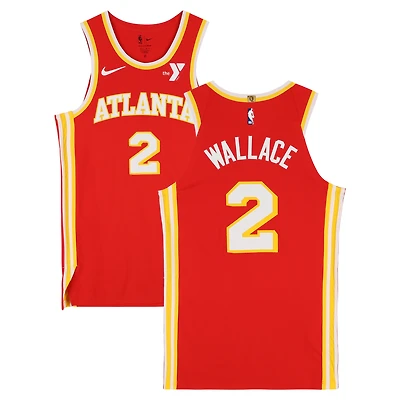 Keaton Wallace Atlanta Hawks Game-Used #2 Red Nike Jersey vs. Memphis Grizzlies on March 3, 2025 - Size 48+4