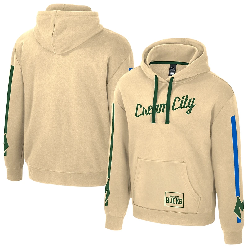Unisex Stadium Essentials Cream Milwaukee Bucks 2025/26 City Edition City Star Hoodie