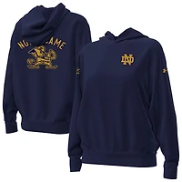 Women's Under Armour Navy Notre Dame Fighting Irish Oversized Gameday Icon Hoodie
