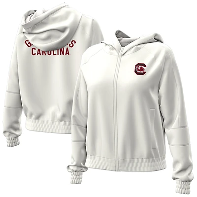 Women's Under Armour Natural South Carolina Gamecocks Gameday Rival Fleece Full-Zip Hoodie