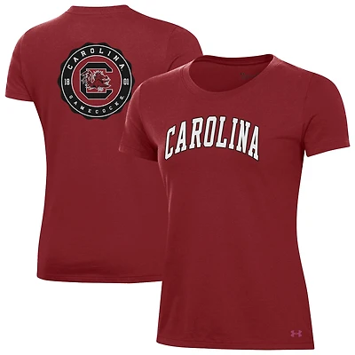 Women's Under Armour  Garnet South Carolina Gamecocks Essentials 2-Hit Performance T-Shirt