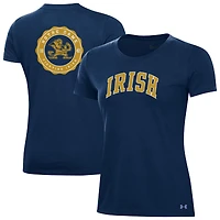 Women's Under Armour  Navy Notre Dame Fighting Irish Essentials 2-Hit Performance T-Shirt