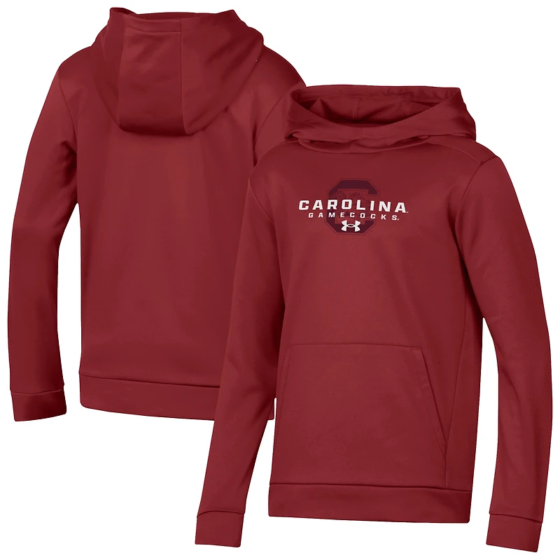 Youth Under Armour  Garnet South Carolina Gamecocks Team Fleece Pullover Hoodie