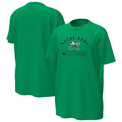 Youth Under Armour  Green Notre Dame Fighting Irish Inline Tech Stretch T-Shirt