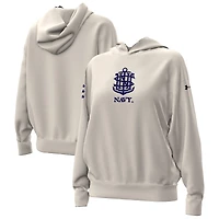 Women's Under Armour Stone Navy Midshipmen 250th Anniversary Uniform Sideline Collection Hoodie