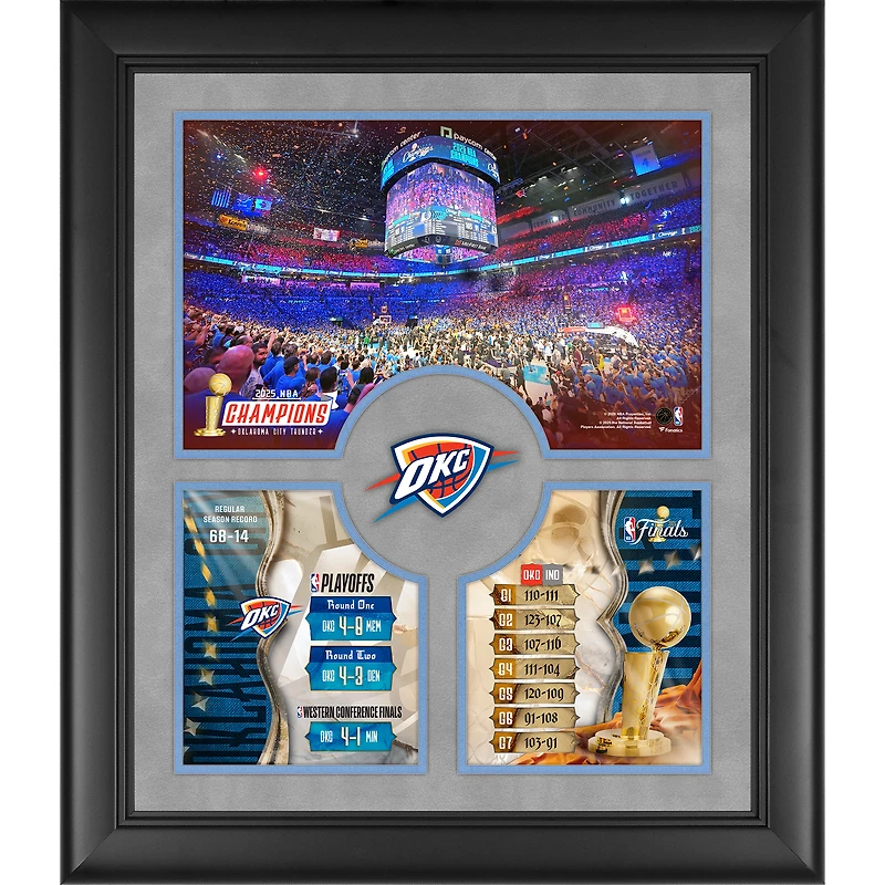 Oklahoma City Thunder Framed 20" x 24" 2025 NBA Finals Champions Collage