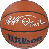 Victor Wembanyama San Antonio Spurs Autographed Wilson Basketball with Inscription and Illustration