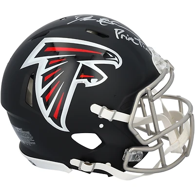 Deion Sanders Atlanta Falcons Autographed Riddell Speed Authentic Helmet with "Prime Time" Inscription