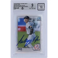 Anthony Volpe New York Yankees Autographed 2020 Bowman Chrome Draft Refractor #BD-178 Beckett Fanatics Witnessed Authenticated 9/10 Card