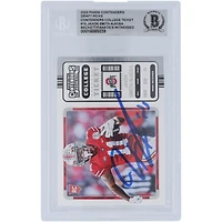 Jaxon Smith-Njigba Ohio State Buckeyes Autographed 2023 Panini Chronicles Contenders Draft Picks College Ticket #15 Beckett Fanatics Witnessed Authenticated Rookie Card