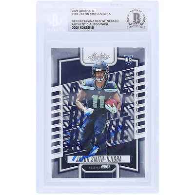 Jaxon Smith-Njigba Seattle Seahawks Autographed 2023 Panini Absolute #109 Beckett Fanatics Witnessed Authenticated Rookie Card