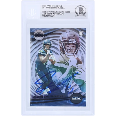 Jaxon Smith-Njigba Seattle Seahawks Autographed 2023 Panini Illusions #91 Beckett Fanatics Witnessed Authenticated Rookie Card