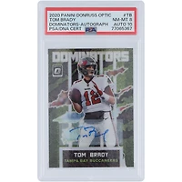Tom Brady Tampa Bay Buccaneers Autographed 2020 Panini Donruss Optic Dominators #DM-TB #4/5 PSA Authenticated 8/10 Card