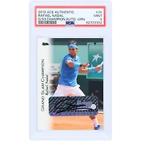 Rafael Nadal Autographed 2012 Ace Authentic Grand Slam Champion Green #35 PSA Authenticated 9 Card