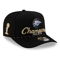 Men's New Era  Black Oklahoma City Thunder 2025 NBA Finals Champions Locker Room Rope A-Frame 9FIFTY Snapback Hat