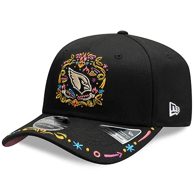 Men's New Era  Black Arizona Cardinals Hasta La Muerte 9SEVENTY Adjustable Hat