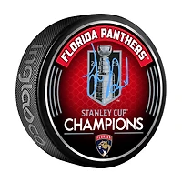 Sam Reinhart Florida Panthers Autographed 2025 Stanley Cup Champions Hockey Puck