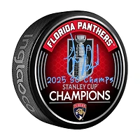 Sam Reinhart Florida Panthers Autographed 2025 Stanley Cup Champions Hockey Puck with "2025 SC Champs" Inscription