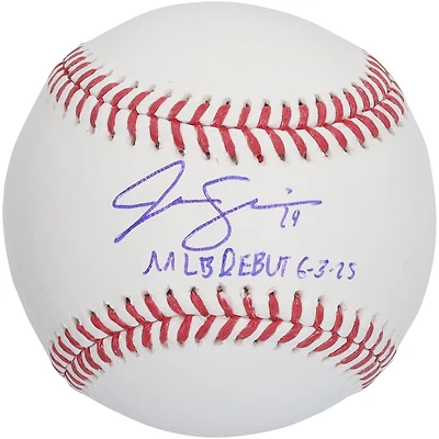 Jac Caglianone Kansas City Royals Autographed Baseball with "MLB Debut 6-3-25" Inscription